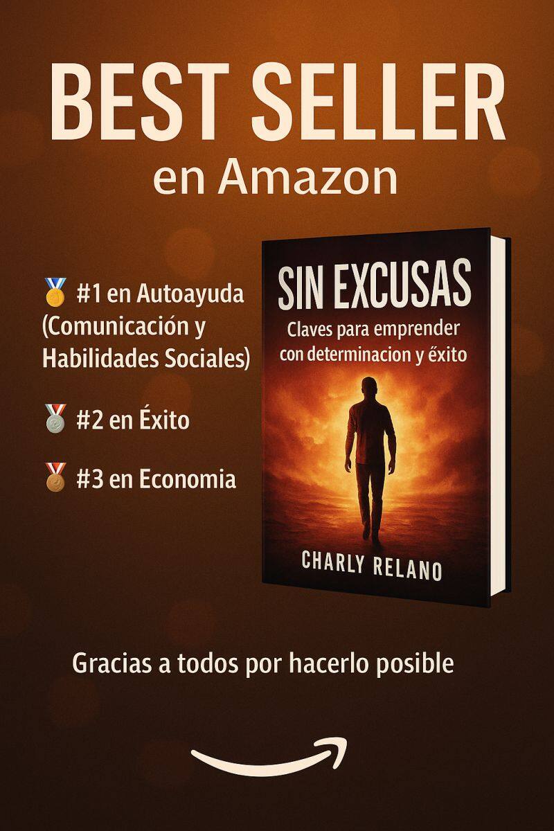 Sin excusas, bestseller en Amazon